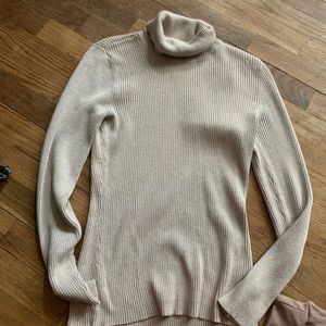 Long sleeve turtle neck sweater with glitter that is apart of it size L